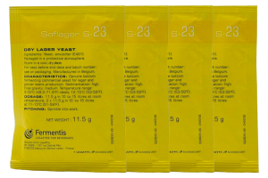 Комплект: Пивные дрожжи Fermentis "Saflager S-23", 11,5 г, 4 шт. 