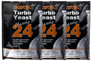 Комплект: Спиртовые дрожжи Alcotec "24 Turbo", 175 г, 3 шт.