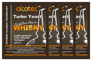 Комплект: Спиртовые дрожжи Alcotec "Whisky Turbo", 73 г, 4 шт. 