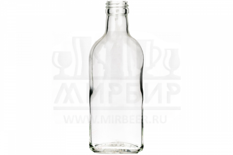 Бутылка "Фляжка Овал" стеклянная, 0,25 л.