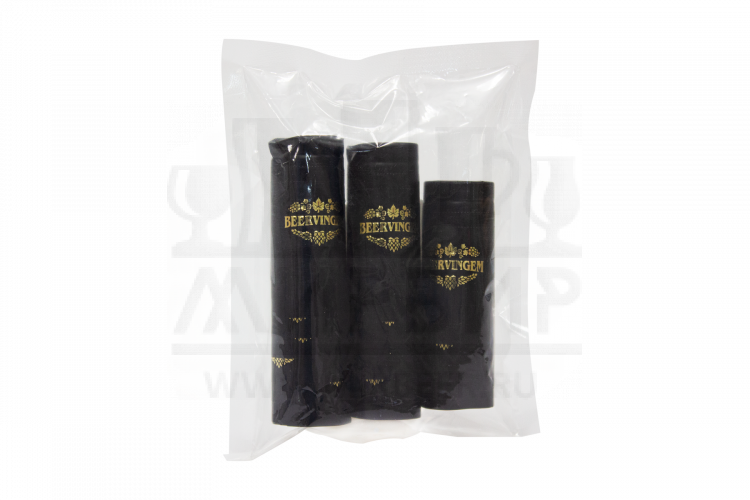 Термоколпачки для винных бутылок Beervingem 32x55, черные, 25 шт